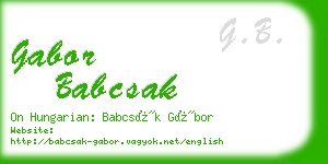 gabor babcsak business card